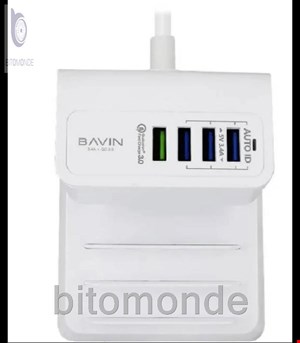 شارژر و استند باوین Bavin PC393 دارای 4 پورت