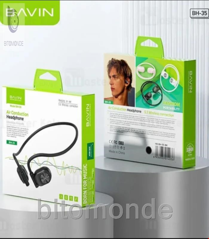 هندزفری بلوتوث گردنی باوین Bavin BH-35 Air Conduction Headphone