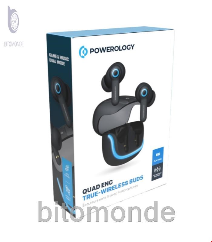 هدفون بی سیم پاورولوژی مدل Quad ENC_PWLAU005
