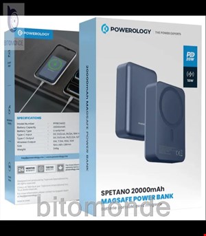 پاوربانک مگ سیف پاورولوژی مدل Spetano 20000 mah PPBCHA33