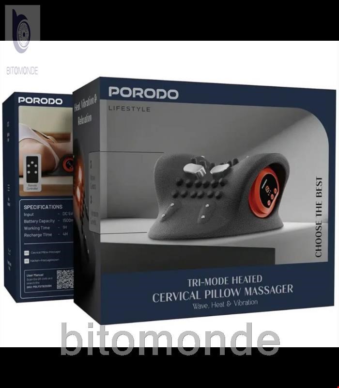 ماساژور گردن پرودو مدل PDLFSTBZ02BK گرم شونده سه حالته