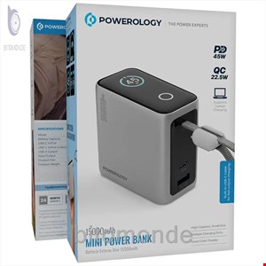 پاوربانک پاورولوژی مدل PPBCHA60_PP060 ظرفیت 15000 میلی آمپر ساعت